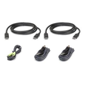 Kit cavo KVM di sicurezza USB DisplayPort a visualizzazione doppia da 3 M