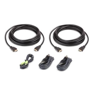 Kit cavo KVM di sicurezza USB HDMI a visualizzazione doppia da 3 M
