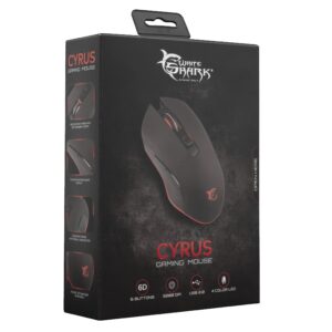 Mouse Gaming USB 3200dpi 6 Tasti Nero Cyrus GM-3001