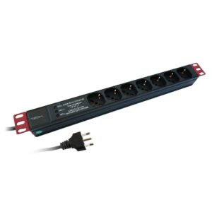 Multipresa da Rack 19'' 7 Posti con filtro di protezione a 3 LED