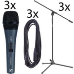 Sennheiser E835 S 3Pack Bundle