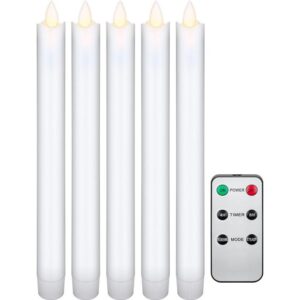 Set 5 Candele LED in Cera con Telecomando