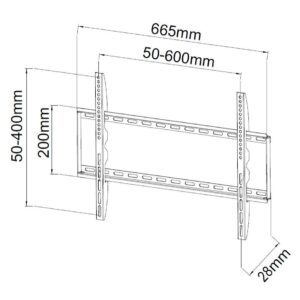 Staffa a Muro Fissa Slim TV LED LCD 40-65''