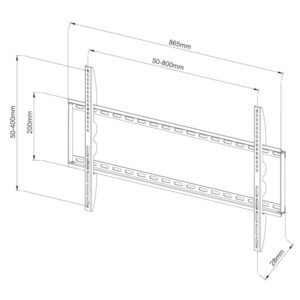 Staffa a Muro Fissa Slim TV LED LCD 42-80''