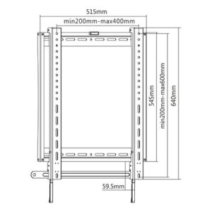 Staffa a Muro Fissa TV LED LCD Installazione Verticale 45-70''