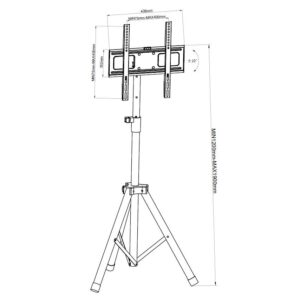 Supporto Treppiede Universale a Pavimento per TV 17-60''