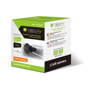 Supporto magnetico per Smartphone con clip per cavo