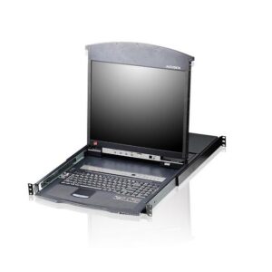 Switch KVM LCD a due binari Multi-Interface Cat5 a 8 porte 17''