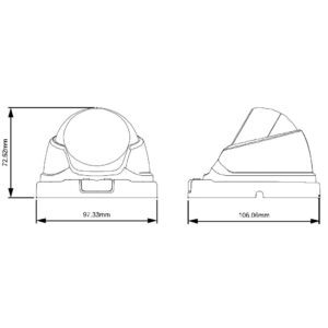 Telecamera Dome IP POE IR Full HD 2MP da Soffitto Starlight IP66