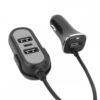 Caricatore da Auto 2x USB-A e 1x USB-C™ 45W Cavo 1,5m Nero