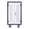 Carrello Stazione di Ricarica USB Ventilato per 30 Notebook/Tablet/Smartphone Bianco/Blu