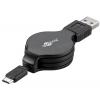 Cavo Retrattile da Micro USB a USB A 1m Nero