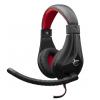 Cuffie Gaming con Microfono Serval Nero Rosso GH2040