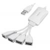 Hub USB 4 Porte Bianco