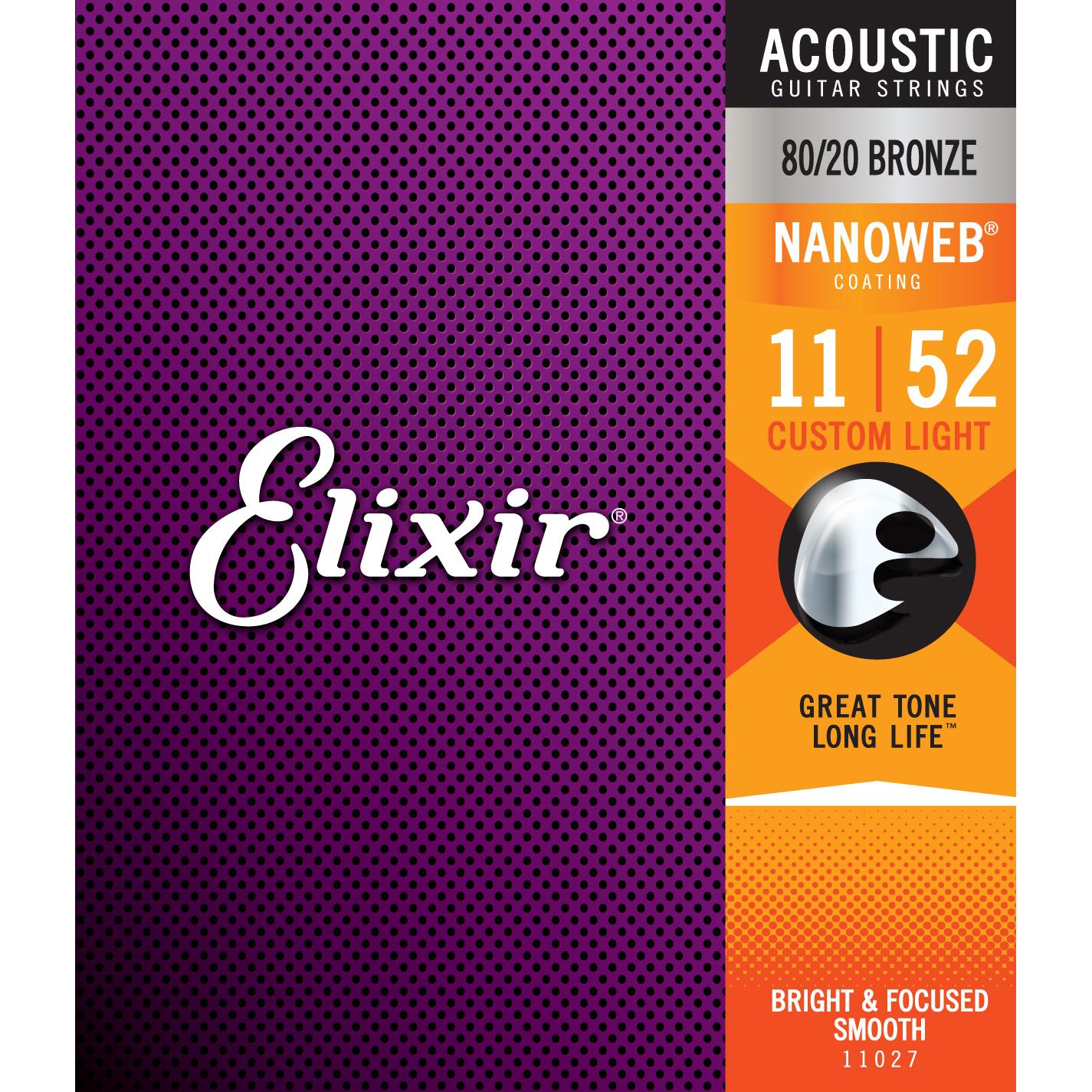 ELIXIR ITALIA 11027 ACOUSTIC 80/20 BRONZE NANOWEB