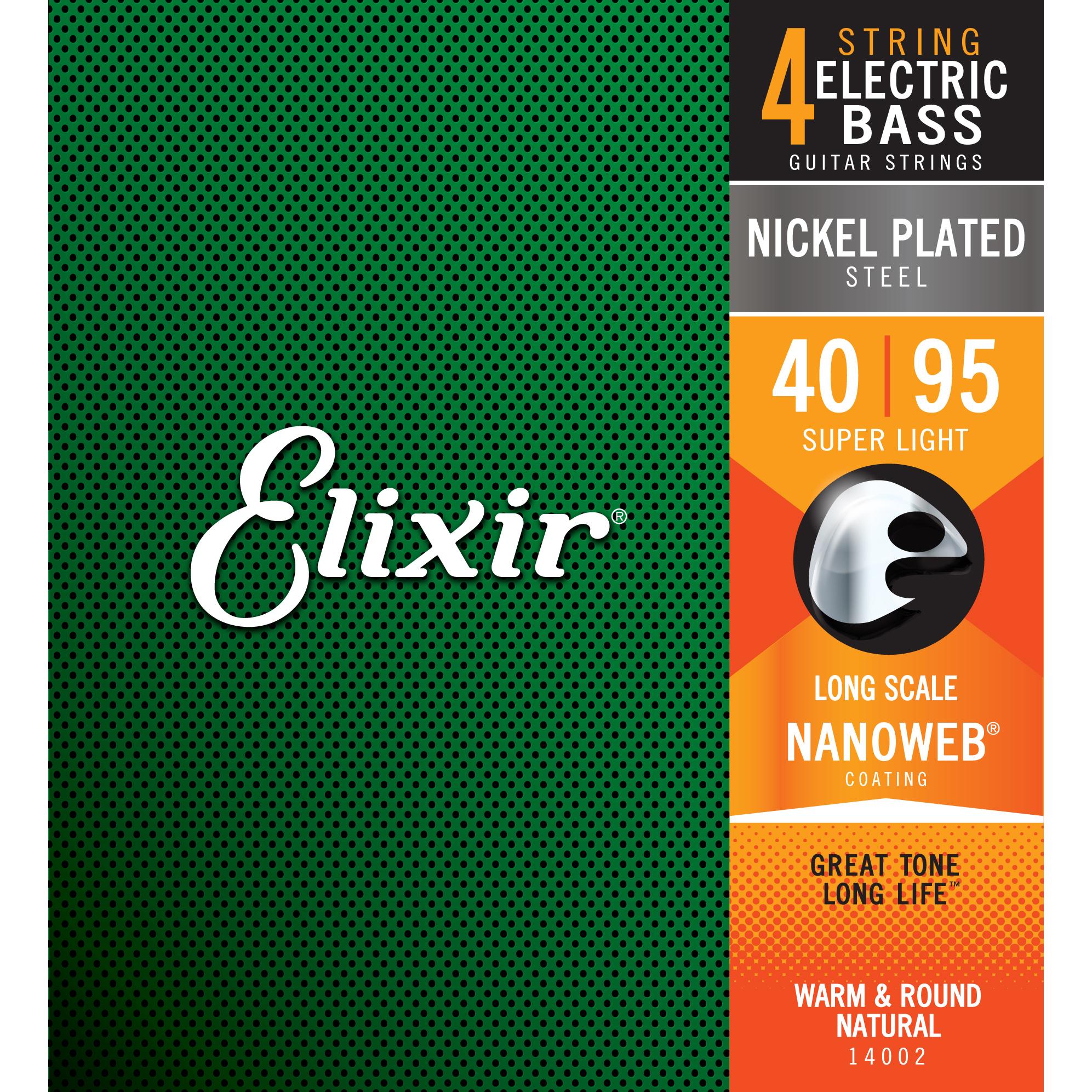 ELIXIR ITALIA 14002 ELECTRIC BASS NICKEL PLATED STEEL NANOWEB