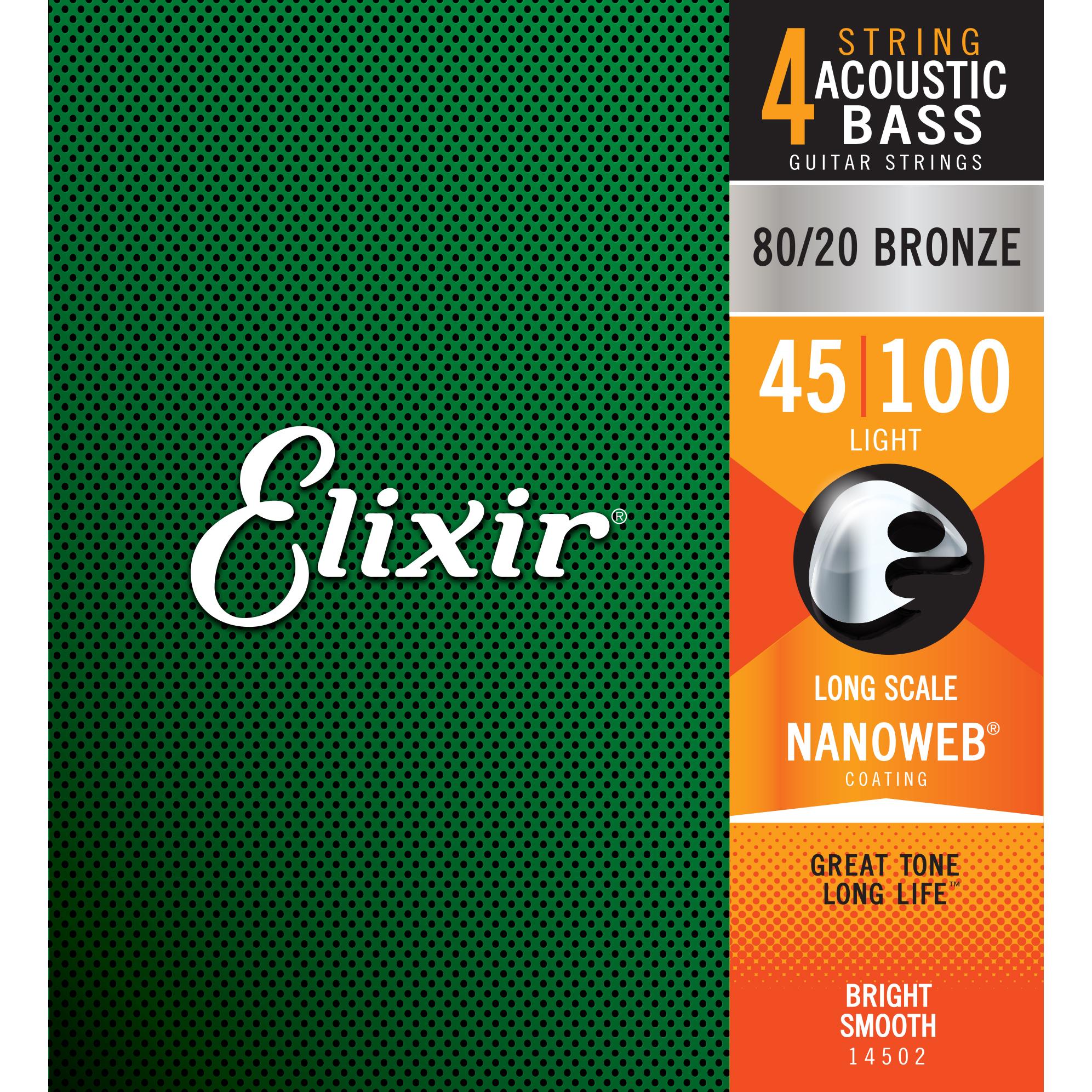 ELIXIR ITALIA 14502 ACOUSTIC BASS 80/20 BRONZE NANOWEB