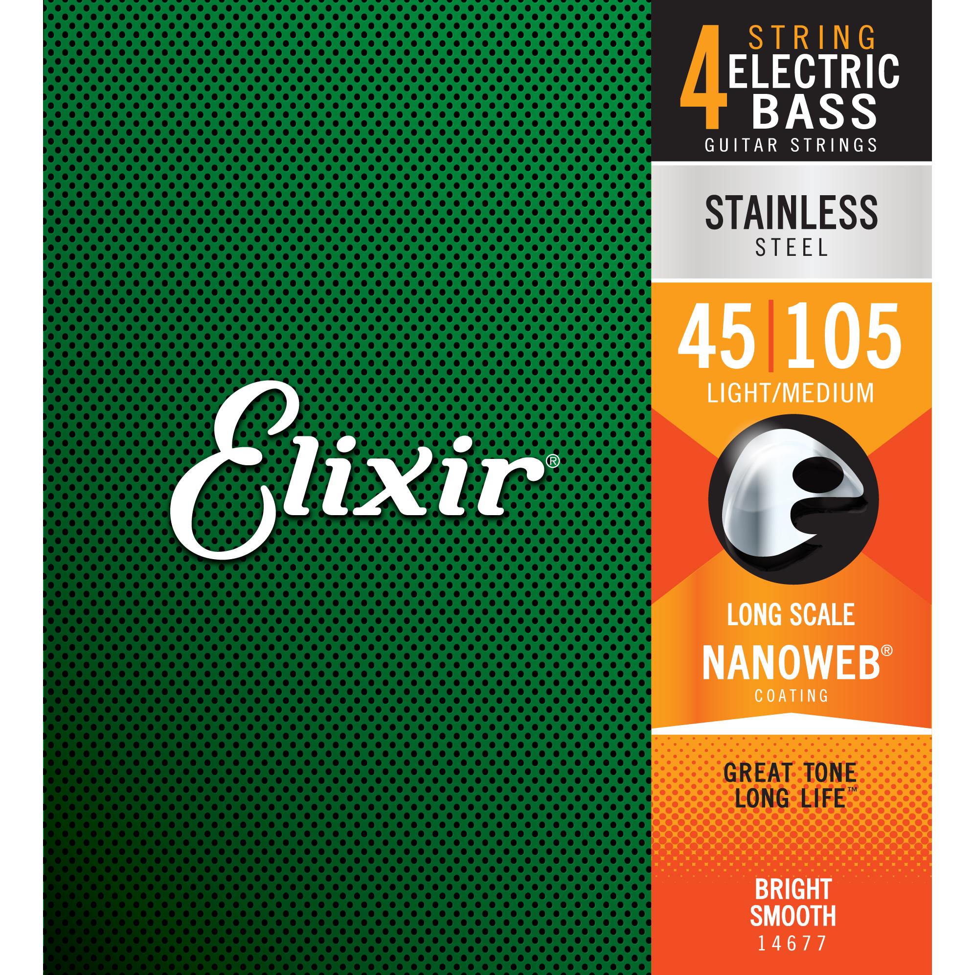 ELIXIR ITALIA 14677 ELECTRIC BASS STAINLESS STEEL NANOWEB