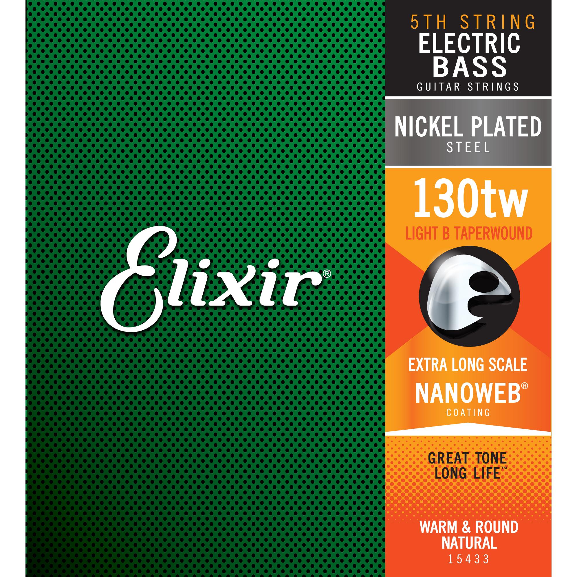 ELIXIR ITALIA 15336 ELECTRIC BASS NICKEL PLATED STEEL NANOWEB