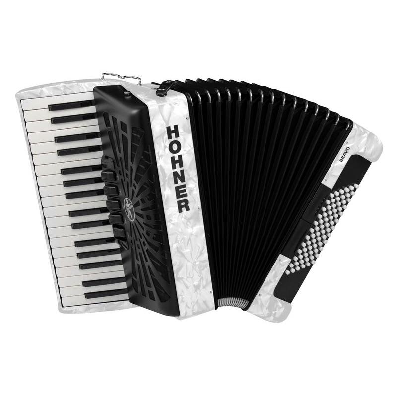 HOHNER BRAVO III 72 BIANCO A16612 SILENTKEY