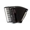 HOHNER MATTIA IV 120 BK GUN BLACK, WHITE KEYS