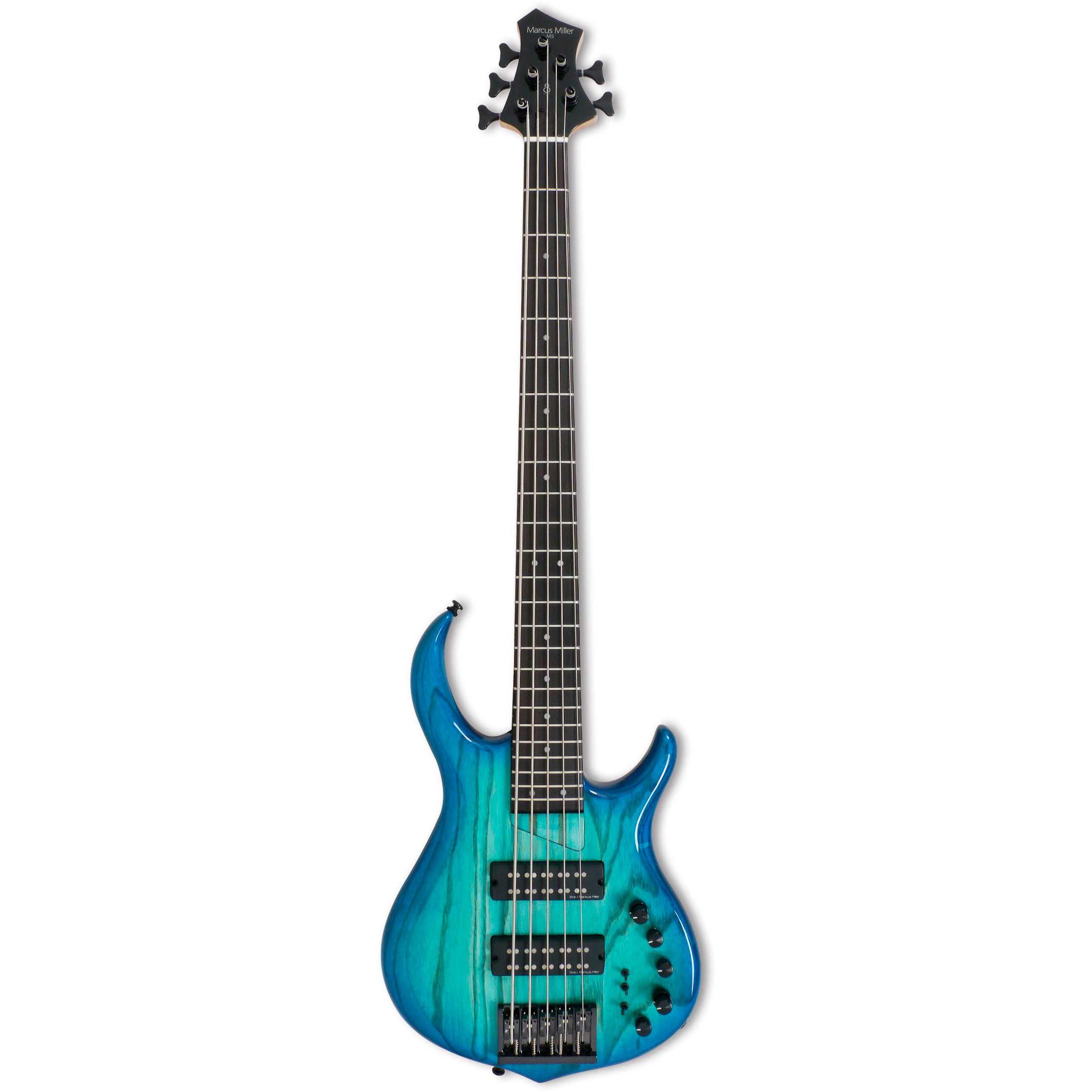 MARCUS MILLER M5 SWAMP ASH-5 TBL TRANS BLUE