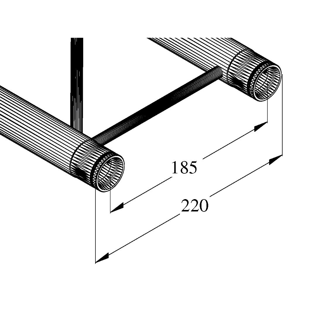 ALUTRUSS DECOLOCK DQ2-S200 2-way cross beam bk