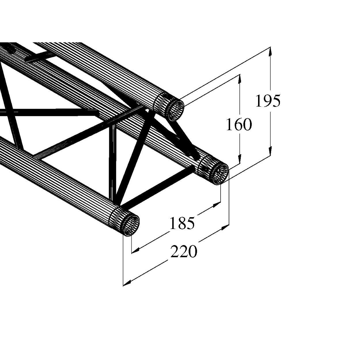 ALUTRUSS DECOLOCK DQ3-S1500 3-Way Cross Beam bk