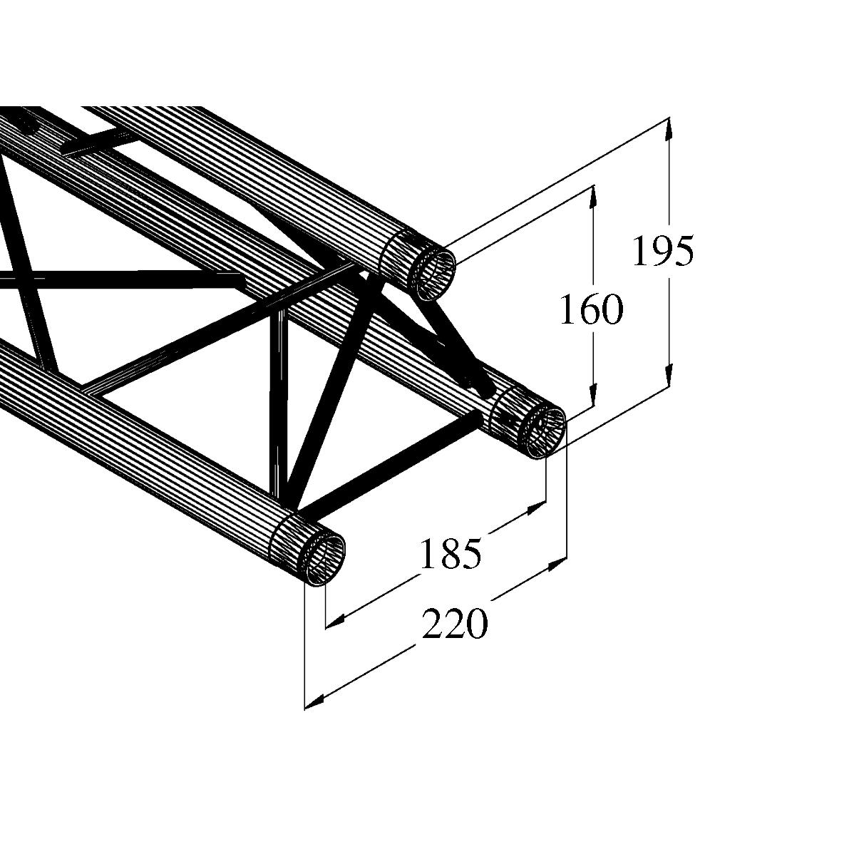 ALUTRUSS DECOLOCK DQ3-S3000 3-Way Cross Beam bk