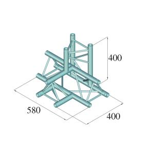 ALUTRUSS DECOLOCK DQ3-SPAT42 4-Way T-Piece / bk