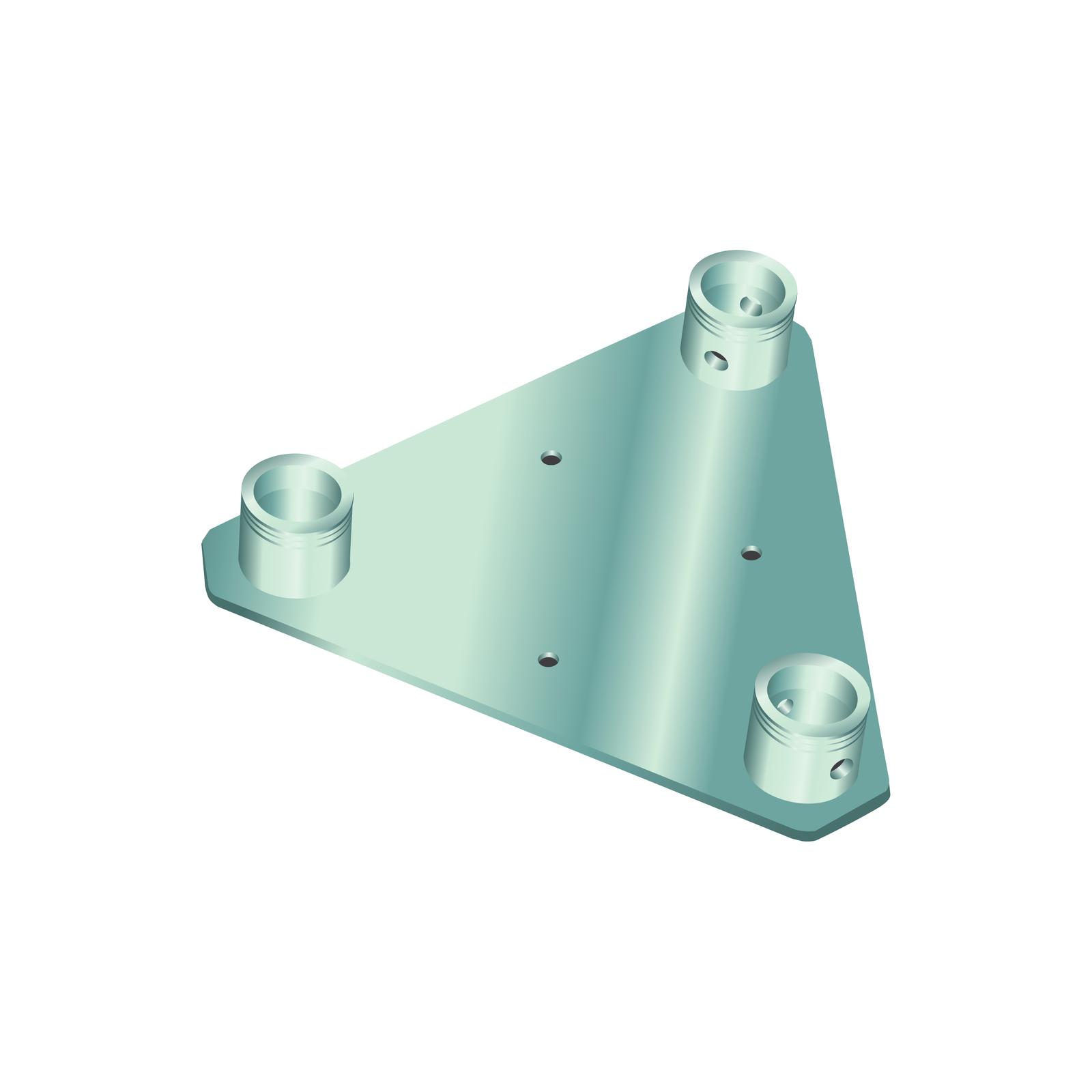 ALUTRUSS DECOLOCK DQ3S-WP Wall Mounting Plate bl