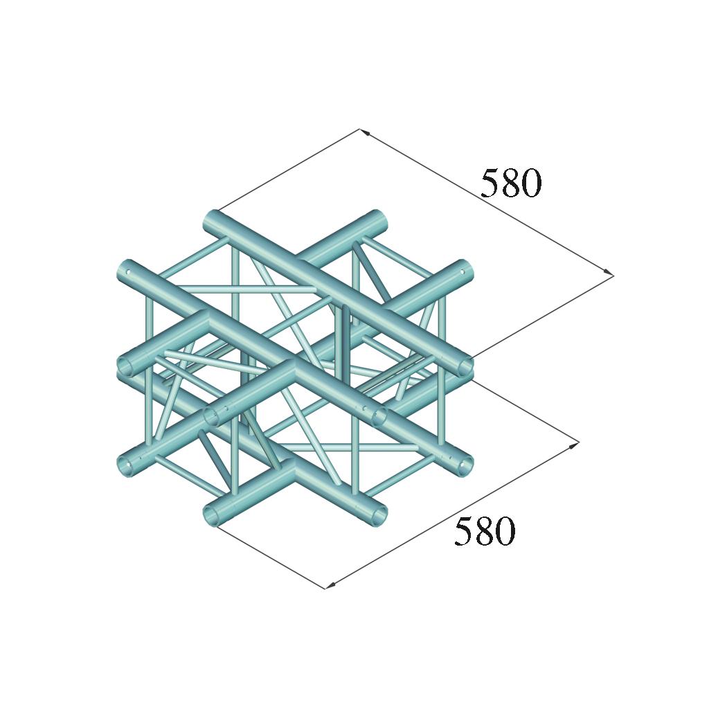 ALUTRUSS DECOLOCK DQ4-SPAC41 4-Way Cross Piece bk