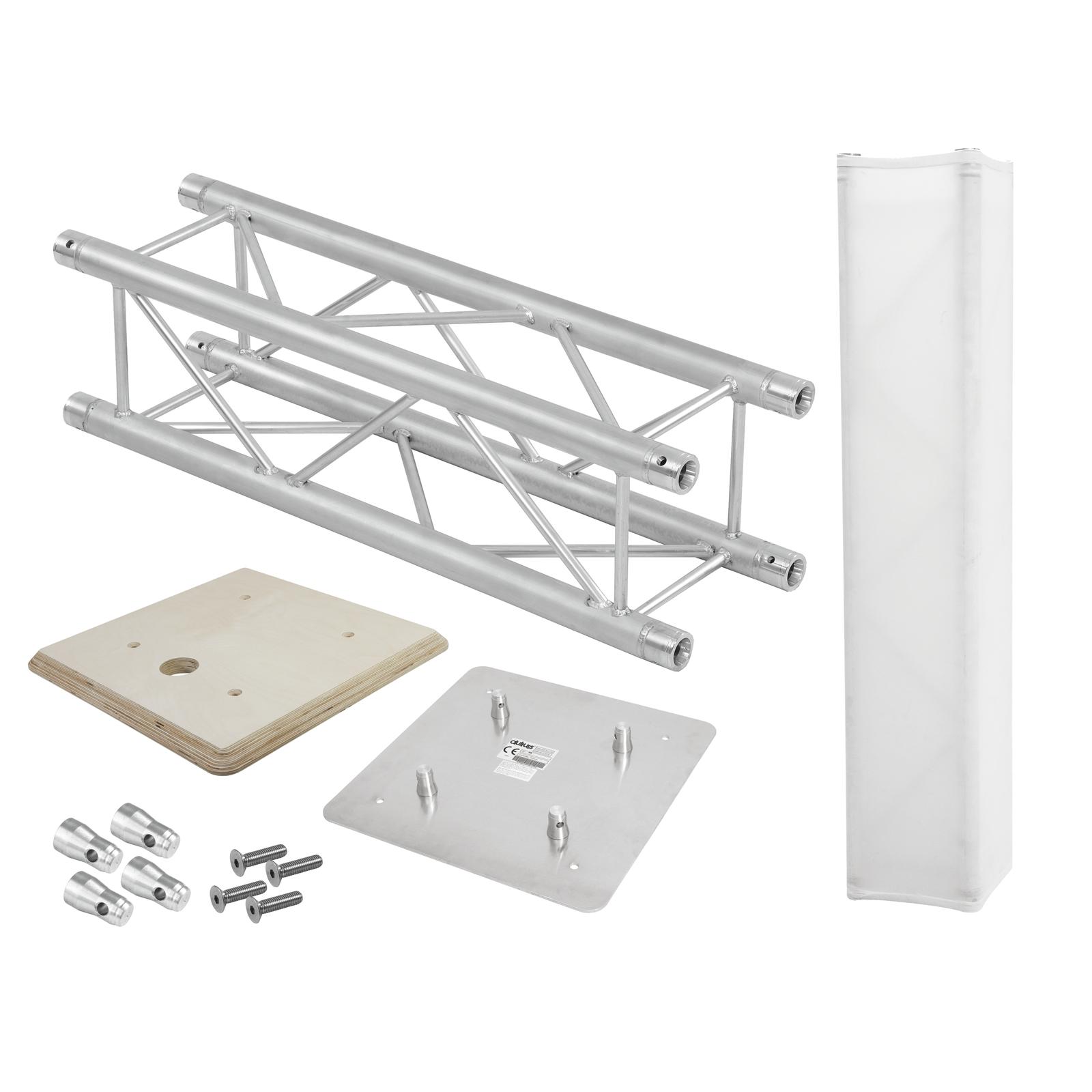 ALUTRUSS Set QUADLOCK Truss stand 100cm + Wooden panel