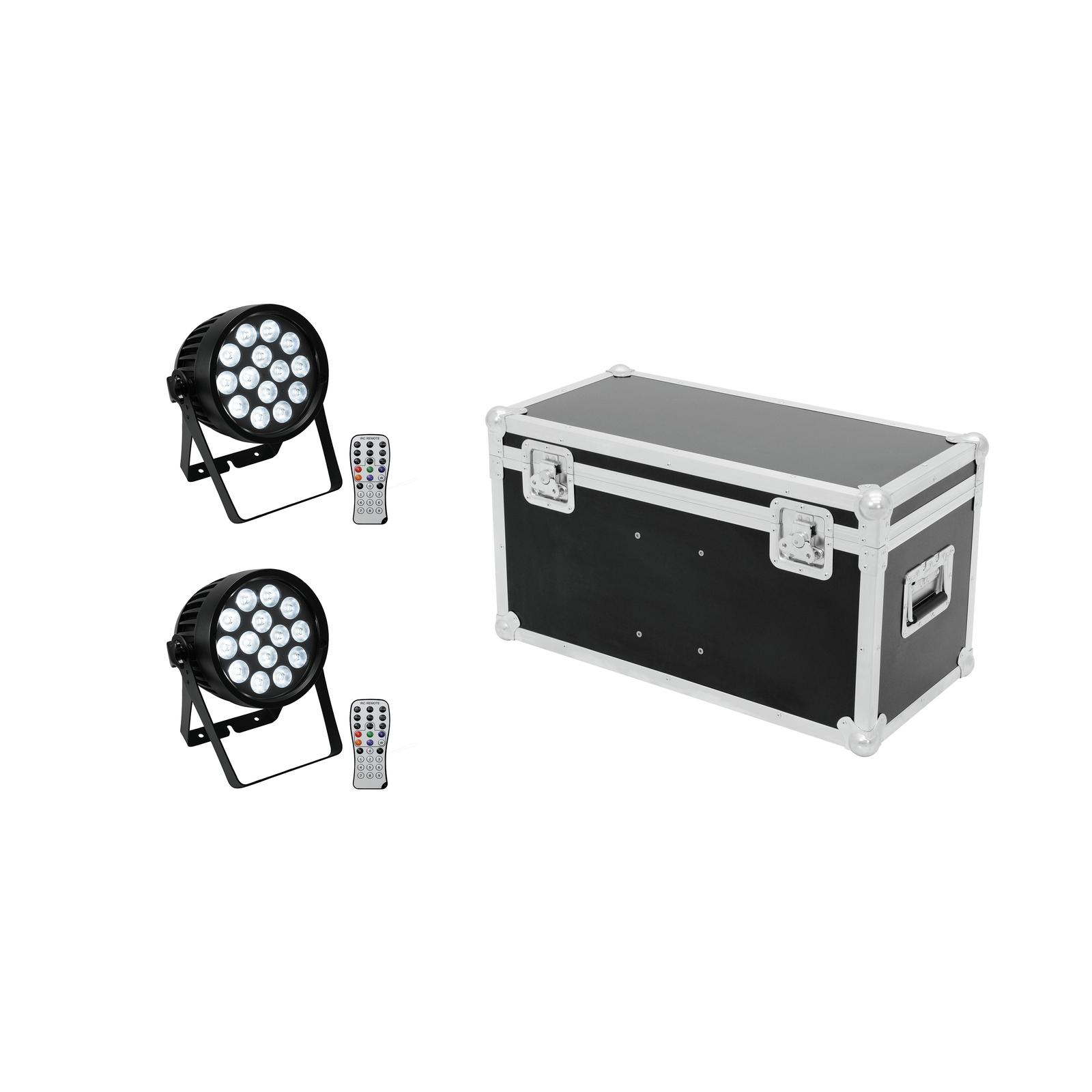 EUROLITE Set 2x AKKU IP PAR 14 HCL QuickDMX + Case