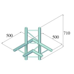 ALUTRUSS BILOCK BQ2-SPAC44H 4-Way Corner bk