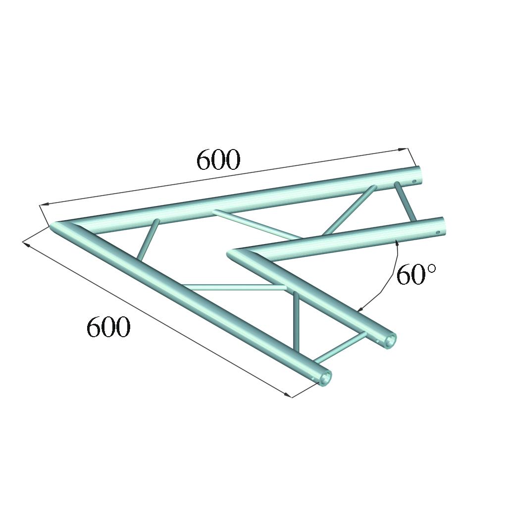 ALUTRUSS DECOLOCK DQ2-PAC20H 2-way Corner 60° bk