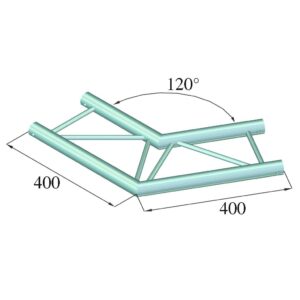 ALUTRUSS DECOLOCK DQ2-SPAC22H 2-way Corner 120°bk