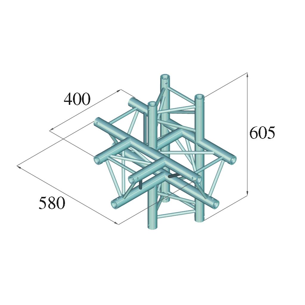 ALUTRUSS DECOLOCK DQ3-SPAT51 5-Way Piece / bk