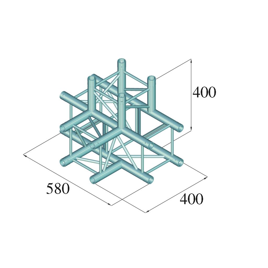 ALUTRUSS DECOLOCK DQ4-SPAT42 4-Way T-Piece bk
