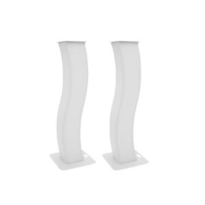 EUROLITE 2x Stage Stand 150cm curved incl. Cover and Bag, white