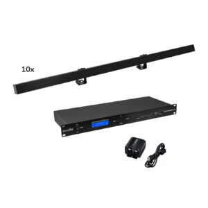 EUROLITE Set 10x LED PR-100/32 Pixel DMX Rail bk + DMX Software