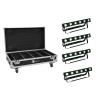 EUROLITE Set 4x AKKU Bar-6 QCL + Flightcase with charging function