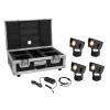 EUROLITE Set 4x AKKU Dot 1 RGB/WW QuickDMX bk + Charger + Case