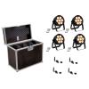 EUROLITE Set 4x LED 4C-7 Silent Slim Spot + USB QuickDMX + Case