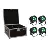 EUROLITE Set 4x LED IP PAR 3x8W QCL Spot + Case