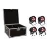 EUROLITE Set 4x LED IP PAR 3x9W SCL Spot + Case