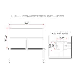 GUIL TMQ-02/440 Stage Rail 188 cm (Aluminium Version) bl