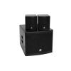 OMNITRONIC Set MOLLY-12A Subwoofer active + 2x MOLLY-6 Top 8 Ohm, black