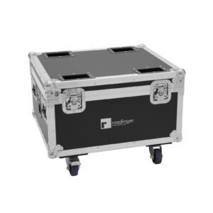 ROADINGER Flightcase 4x AKKU IP PAR 7 QCL WDMX with charging function