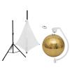 EUROLITE Set Mirror ball 50cm gold with stand and tripod cover white